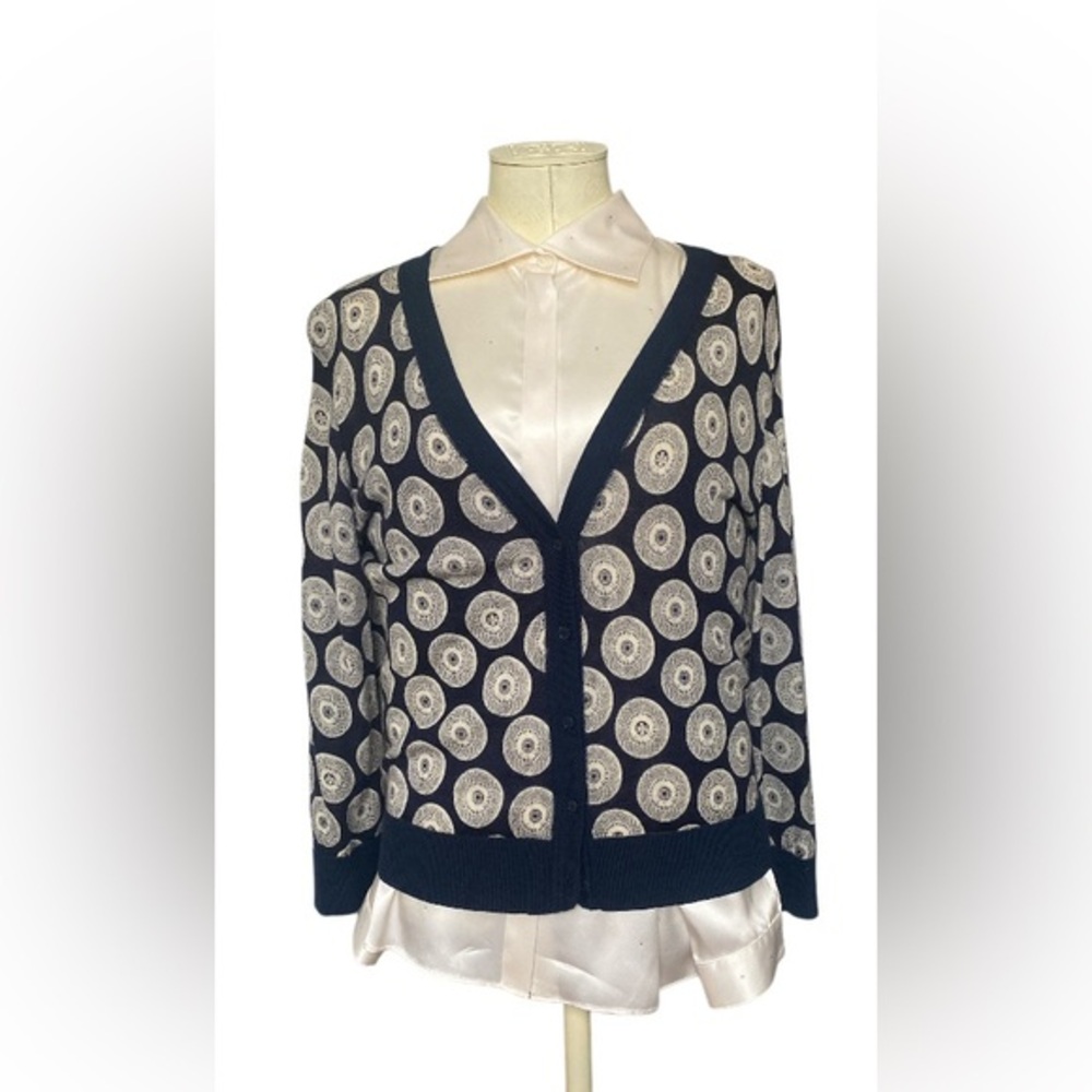 Tory Burch 100% Wool/Laine Lightweight Cardigan size XL in pristine condition